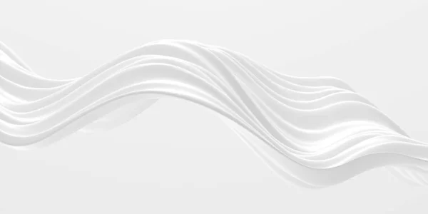 White abstract liquid wavy background. 3d render illustration
