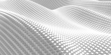 Beyaz küp yapısı. Soyut fütüristik geçmiş. 3d hazırlayıcı