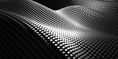 Koyu gümüş küpler. Soyut metalik arka plan. Modern tasarım. 3d hazırlayıcı