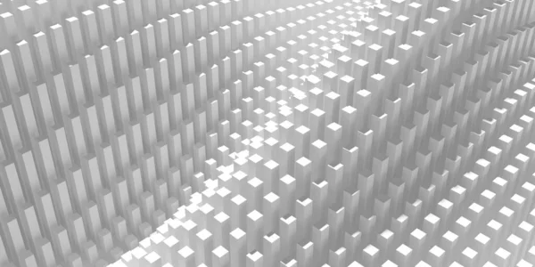白浪软立方体颗粒背景 3D渲染 — 图库照片