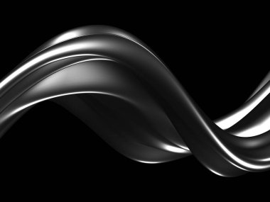 Metalik, soyut, dalgalı sıvı arka plan. 3d resimleme