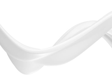 Beyaz soyut sıvı dalgalı arka plan. 3d resimleme