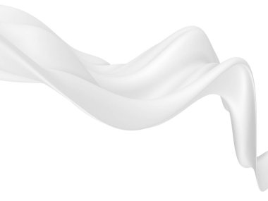 Beyaz soyut sıvı dalgalı arka plan. 3d resimleme