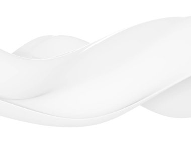 Beyaz soyut sıvı dalgalı arka plan. 3d resimleme