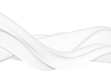 Beyaz soyut sıvı dalgalı arka plan. 3d resimleme
