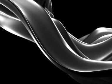 Metalik, soyut, dalgalı sıvı arka plan. 3d resimleme