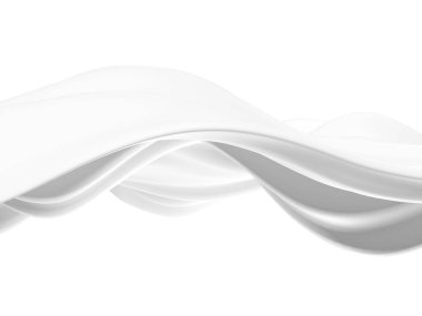 Beyaz soyut sıvı dalgalı arka plan. 3d resimleme