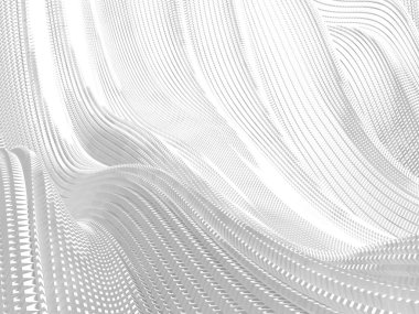 Beyaz soyut sıvı dalgalı arka plan. 3d resimleme