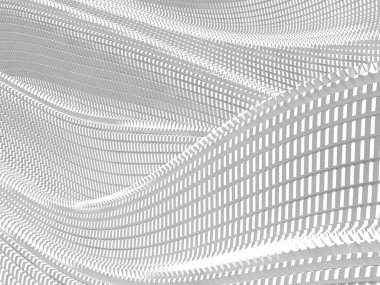 Beyaz soyut sıvı dalgalı arka plan. 3d resimleme