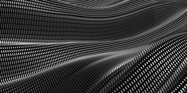 Metalik, soyut, dalgalı sıvı arka plan. 3d resimleme