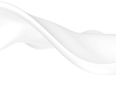 Beyaz soyut sıvı dalgalı arka plan. 3d resimleme