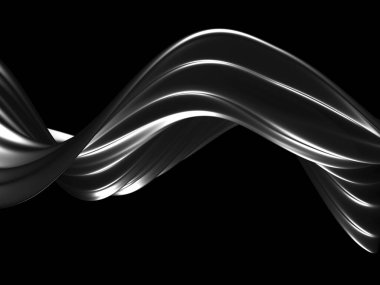 Metalik, soyut, dalgalı sıvı arka plan. 3d resimleme