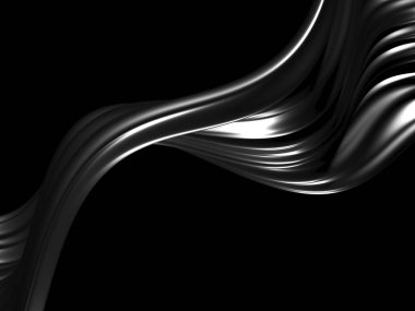 Metalik, soyut, dalgalı sıvı arka plan. 3d resimleme