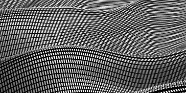 Metalik, soyut, dalgalı sıvı arka plan. 3d resimleme