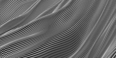 Metalik, soyut, dalgalı sıvı arka plan. 3d resimleme