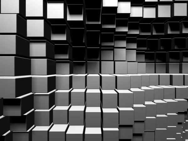 Mörka Silverkuber Abstrakt Metallisk Bakgrund Modern Design Återgivning — Stockfoto