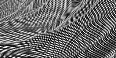 Metalik, soyut, dalgalı sıvı arka plan. 3d resimleme