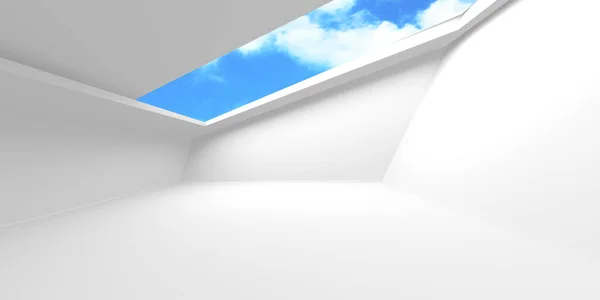 Abstract White Architecture Design Concept Illustratie Van Render — Stockfoto