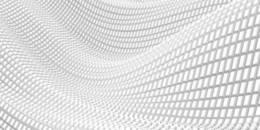 Beyaz soyut sıvı dalgalı arka plan. 3d resimleme