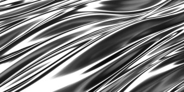 Metalik, soyut, dalgalı sıvı arka plan. 3d resimleme