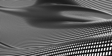 Metalik, soyut, dalgalı sıvı arka plan. 3d resimleme