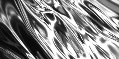 Metalik, soyut, dalgalı sıvı arka plan. 3d resimleme