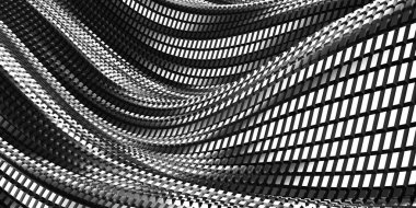 Metalik, soyut, dalgalı sıvı arka plan. 3d resimleme