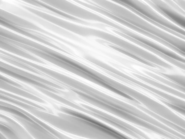 Fondo Ondulado Líquido Abstracto Blanco Ilustración Renderizado — Foto de Stock