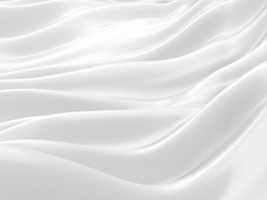 Beyaz soyut sıvı dalgalı arka plan. 3d resimleme