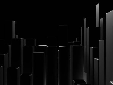 Koyu gümüş küpler. Soyut metalik arka plan. Modern tasarım. 3d hazırlayıcı