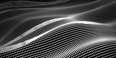 Metalik, soyut, dalgalı sıvı arka plan. 3d resimleme