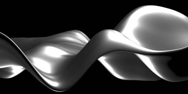 Metalik, soyut, dalgalı sıvı arka plan. 3d resimleme