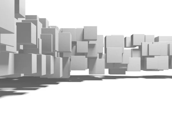 White Cubes Structure Abstract Futuristic Background Render — Stock Photo, Image