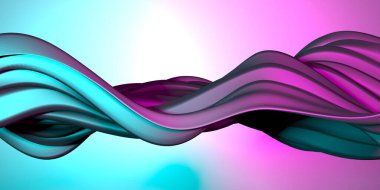 Renkli sıvı metalik dalgalı arka plan. 3d resimleme