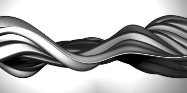 Metalik, soyut, dalgalı sıvı arka plan. 3d resimleme