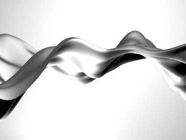 Metalik, soyut, dalgalı sıvı arka plan. 3d resimleme