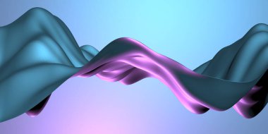 Renkli sıvı metalik dalgalı arka plan. 3d resimleme