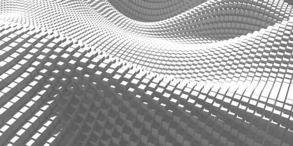 Vita Kuber Struktur Abstrakt Futuristisk Bakgrund Återgivning — Stockfoto
