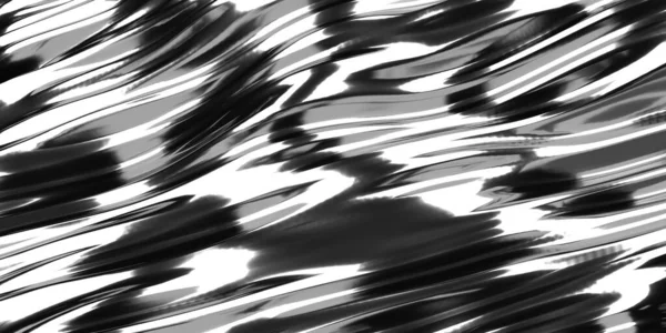 Metalic Fond Lichid Ondulat Abstract Ilustrare Redare — Fotografie, imagine de stoc