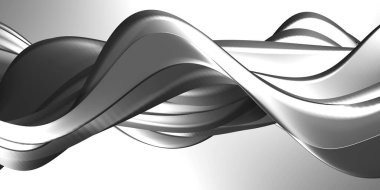 Metalik, soyut, dalgalı sıvı arka plan. 3d resimleme