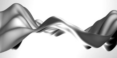 Metalik, soyut, dalgalı sıvı arka plan. 3d resimleme