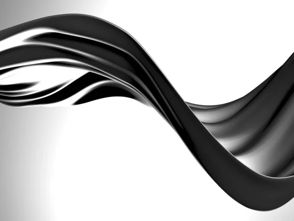 Metallic Abstract Wavy Liquid Background Render Illustration — Stock Photo, Image