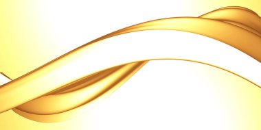 Altın soyut dalgalı sıvı arka plan. 3d resimleme