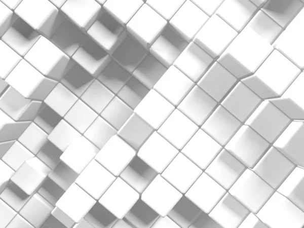 White Cubes Structure Abstract Futuristic Background Render — Stock Photo, Image