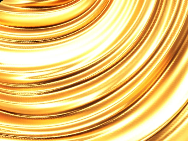 Fundo Líquido Ondulado Abstrato Dourado Renderizar Ilustração — Fotografia de Stock