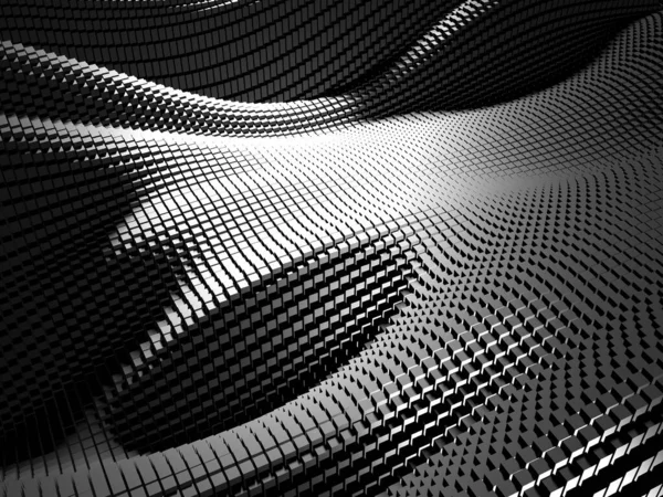 Σκούρα Ασημένια Κύβους Αφηρημένο Μεταλλικό Φόντο Μοντέρνο Σχέδιο Απόδοση — Φωτογραφία Αρχείου