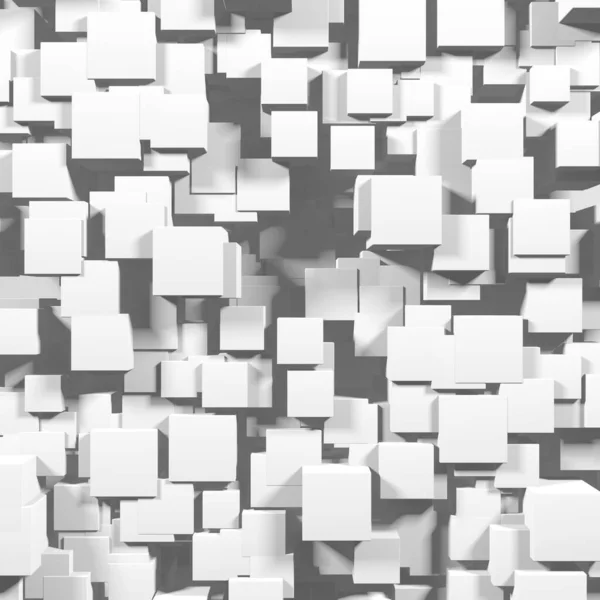 White Cubes Structure Abstract Futuristic Background Render — Stock Photo, Image