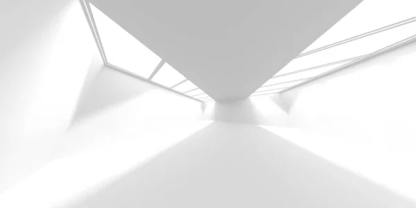 Abstract White Architecture Design Concept Inglês Ilustração Renderização — Fotografia de Stock