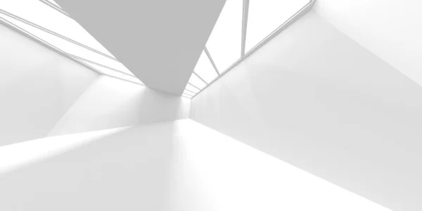 Abstract White Architecture Design Concept Inglês Ilustração Renderização — Fotografia de Stock