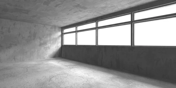 Dark Concrete Wall Architecture Empty Room Render Illustration — Stock Photo, Image